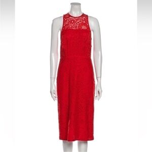 Rachel comey Womens midi dress size 2 floral cocktail red orange prom dress